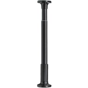 No-Hole Curtain Rod  Waterproof Shower Curtain Rod Extendable for Windows Bathroom, No Drill Telescopic Curtain Pole for Thermal Outdoor Drapes(Black,328-377cm(10.7-12.3ft))