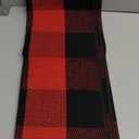 Christmas Red and Black Plaid Rug, 28 x 43 Inches Cotton Hand-Woven Layered Door Mat for Front Porch, Entryway, Outdoor Holiday Decor, Washable Buffalo Check Rug for Home, Patio, Kitchen