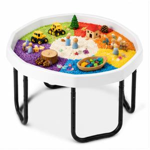Gemscream 28 Inch Large Play Sensory Tray with Adjustable Stand, White