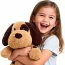 Stuffed Dog Puppy Plush Toy Labrador Retriever Stuffed Animal Huggable for Kids Girls Boys Birthday 30 inch Brown