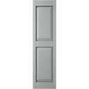 14 3/4"W x 28"H Mid-America Vinyl, TailorMade Two Equal Panels, Raised Panel Shutters, w/Installation Shutter-Lok's (Per Pair), 385 - French Roast