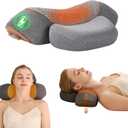 3-in-1 Rechargeable Neck Massager Pillow with Heat Vibration & Traction Massager for Neck Pain and Hump Relief, Gifts for Men Women Home Office Travel