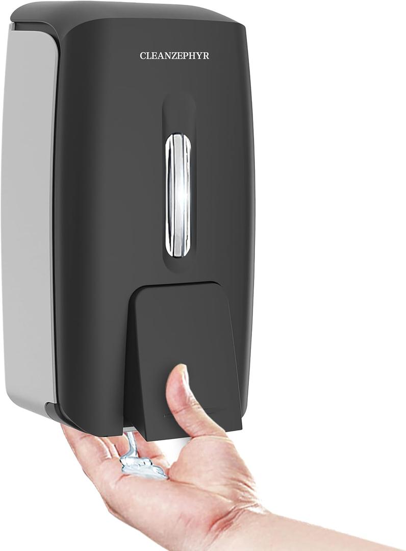 Hand Soap Dispenser Wall Mounted Black