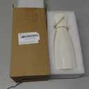 Small Vase White Ceramic Jute Rope Simple Vases for Home Decor Minimalist Modern Flower Vase Elegant Decorative Glossy Vase for Pampas Grass, Office, Living Room, Mantel and Bedroom Dcor (Medium)