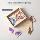 Wooden Puzzles for Toddlers Toddler Puzzles  Montessori Animal Toy Puzzle for Toddlers 3-5 Year Old  Wood Toy Learning Realistic Animals for Boy and Girl (Butterfly)