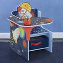 Delta Children Space Adventures Chair Desk with Storage Bin - Ideal for Arts & Crafts, Snack Time, Homeschooling, Homework & More - Greenguard Gold Certified, Blue, 1 Count