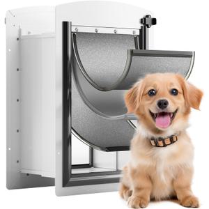 Dog Door for Wall Medium Doggie Door for Exterior Wall Pet Door, 3 Flap Doggy Door with Insulation, Pet Door for Medium Dogs