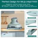 2 x Air Fryer Trivets Silicone for Ninja Crispi, Hot Pads Potholders for Ninja Crispi Airfryer Accessories, Heat-Resistant, Non-Slip, Protection for Countertop (Green)