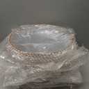 24 Pack Clear Charger Plates With Rose Gold Beaded Rim - 13 Inch Plate Chargers for Dinner, Acrylic Decorative Plates, Transparent Decorative Dinner Charger Plates for Events & Parties (Rose Gold)