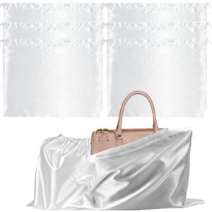 YVPSI Dust Bags for Handbags, Purses Dust Cover Bag for Shoes Boots Cloth Luggage, Silk Dustproof Drawstring Bag Travel Storage Pouch for Handbags Purse Shoes, 6 Pack