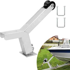 Boat Trailer Winch Stand with Trailer Rollers Fit 3" W X 4" H Boat Trailer Tongue Stands, Adjustable Trailer Winch Holder with Roller Boat Winch Mount for speedboats, Fishing Boats, motorboats