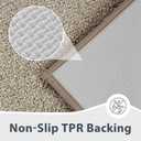 anllugs Bathroom Rugs 24" x 60", Non-Slip Extra Soft Absorbent Bath Rugs, Machine Washable Quick Dry Bath Mats for Bathroom Floor, Shower, Bathtub and Sink, Taupe & Dark Brown