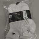 adidas Men's Athletic Cushioned 6-Pack Quarter, Athletic Cushioned Quarter Ankle Socks for Men with Arch Support (Large, White/Black)