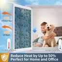 4 x Countewol Upgraded Window Privacy Film One Way Daytime Privacy Static Cling Sun Blocking Anti UV Reflective Window Tint for Home and Office (Black - SilverDaisy, 17.5 X 78.7 in)