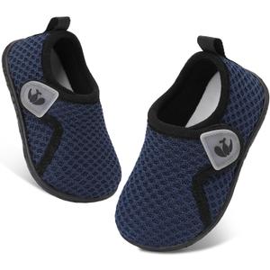 FEETCITY Baby Boys Girls First Walking Shoes Infant Sneakers Crib Shoes Breathable Lightweight Slip On Shoes (Dark Blue), Size 1