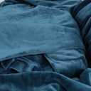 H.VERSAILTEX Real Velvet Plush 3 Piece Stretch Sofa Covers Couch Covers for 2 Cushion Couch Sofa Slipcovers Width Up to 90 Inch Feature Thick Soft Stay in Place (Large Sofa, Deep Teal)