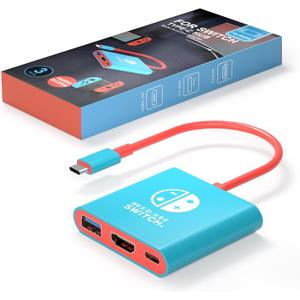 BIYTC Switch Dock Compatible with Nintendo Switch Docking Station Portable Switch TV Adapter Support 4K/30HZ Switch OLED Switch Travel Dock with HDMI2.0 USB3.0 Port