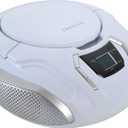 Proscan Elite Portable CD Boombox with AM/FM Radio - White