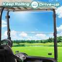 DRIVE UP Golf Cart Windshield, EZGO Golf Cart Windshield Fits for RXV 2008-Up Gas and Electric Golf Carts, Clear Upgraded Windshield Foldable Anti-UV Protection and Impact Resistant