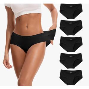 INNERSY Women's Soft & Thin No Show Modal Underwear Quick Dry Panties for Summer 5-Pack S