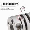 GND Flexible Shaft Coupling 5 to 5mm Diameter 26mm Length 35mm for Printing Machine Servo Electric Motor(5x5)