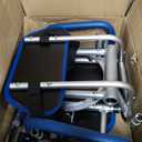 FSA/HSA Eligible Sliding Shower Chair Tub Transfer Bench for Bathtub with Swivel Seat, Padded Shower Bench with Pivoting Arms, Height Adjustable Shower Seat, 350 lbs, Blue, Larger