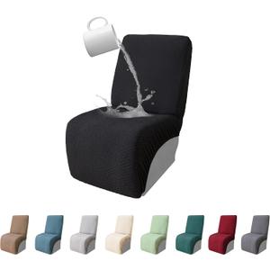 100% Waterproof Sectional Recliner Couch Covers for Reclining Couch L Shaped Corner Sectional Sofa Cover Jacquard Stretch L Shape Recliner Slipcovers (XL Additional Seat Cover,Charcoal Black)