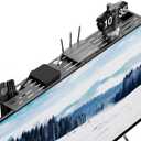 Adjustable Steel TV Top Shelf, Floating TV Stand, Universal Monitor Shelf for Soundbar, Game Console, Cable Box, Router Shelves (34.65 x 4.33 inch)