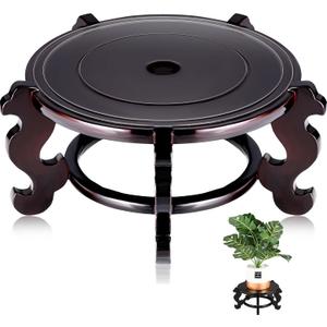 Yoiemivy 12 Inch Wooden Plant Stand Vase Stand Indoor Chinese Fishbowl Planter Stands for Display Oriental Style Indoor Plant Pot Pedestal Stand (12 Inch) (Rosewood Color) Yoiemivy 12 Inch Wooden Plant Stand Vase Stand Indoor Chinese Fishbowl Planter Stands for Display Oriental Style Indoor Plant Pot Pedestal Stand (12 Inch) (Rosewood Color)