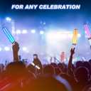 Lewtemi 6 Pcs K-pop Lightstick LED Glow Sticks 15 Color Reusable J-pop Concert Stick, Manual and Automatic Mode, Idol Flashing Glow Sticks Party Supplies for Raves Emergency Camping