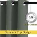 NICETOWN Blackout Curtains for Bedroom, Grommet Solid Thermal Drapes Light Blocking Window Treatments Sound Reducing for Living Room, Dark Mallard, W46 x L63, 1 Panel