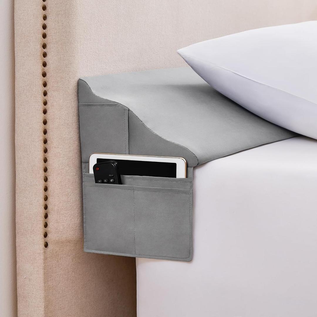 Bed Wedge Pillow for Headboard Gap Filler Twin(40"x6"x10") Triangle Pillow Wedge for Bed, Mattress Wedge Gap Filler for Headboards, Soft Washable Cover, Neck Back Support&Sleeping Pillow Wedge, Gray