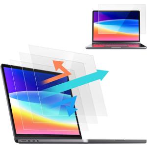 2 Pack 15.6 Inch Laptop Blue Light Screen Protector Touch Screen Anti-Glare, Computer Bluescreen Protector Compatible with Chromebook HP Pavilion ASUS Dell Acer Lenovo thinkpad 16:9 Eyes Protection Anti Scratch