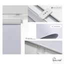 KALYSIE Cordless Roller Shades 100% Blackout Blinds for Windows and Doors, Pull Down Room Darkening Window Shades, Easy to Install for Home and Office, White, Fixed 75 Inches High, 44 Inches Width