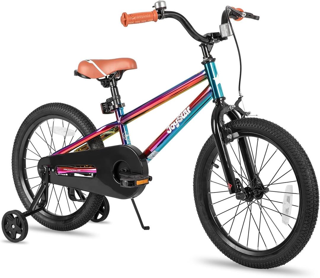 JOYSTAR Kids Bike for Ages 2-12 Years Old Boys Girls, 12-20 Inch BMX Style Kid's Bikes with Training Wheels, Children Bicycle for Kids and Toddler, Multiple Colors, 20 Inch with Training Wheels & HandBrake