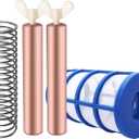 6 Pcs Copper Anode Replacement Kit Solar Pool Replacement Copper Anode,4.13 x 0.71 Inch Threaded M6,Includes Copper Anode, Threaded Basket,Spring,Wing Screw
