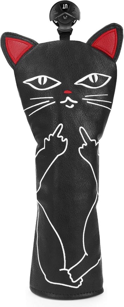 Funny Golf Head Covers, Leather Driver Headcover, Fairway Wood Cover, Hybrid Head Covers Advanced Embroidery Golf Club Head Covers for Men Women Animal Golf Headcovers