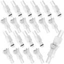 Chunful 20 Pcs 3/8" Quick Disconnect Connect Hose Barb Insert Fittings Plastic Male Female Coupling Connector 10 Female and 10 Male Connectors