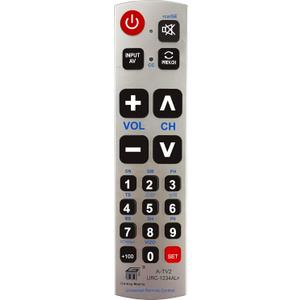 Simple Big Button Universal Remote for Old LG Samsung Sony Vizio Sharp Toshiba JVC Sanyo Zenith Panasonic Philips Hitachi RCA Hisense TCL More Brand Easy Use for Seniors No Voice Control
