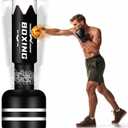 69'' Standing Punching Bag for Adults with Stand, Heavy Bag Boxing Equipment Kicking Bag Inflatable Kick Boxing Bag with Stand for Training MMA Muay Thai Fitness