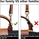 Jiesinlov Leather Bag Shoulder Strap Replacement Crossbody Adjustable Conversion Kit Fit for Mini Pouch, Brown