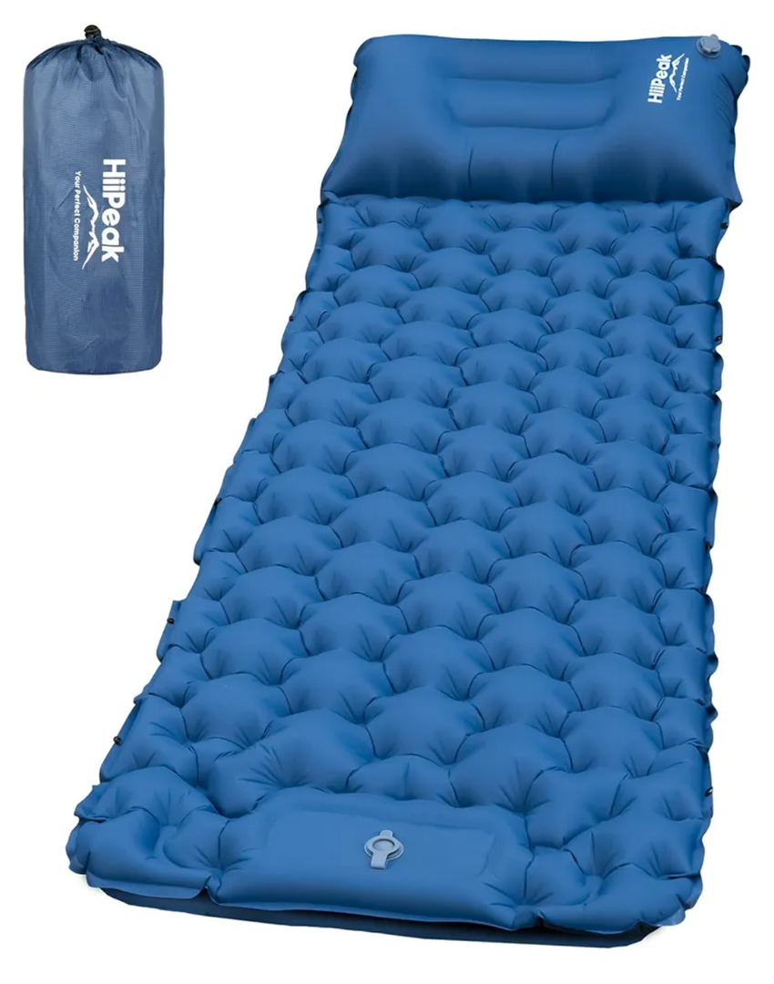 HiiPeak Sleeping Pad - Ultralight Inflatable Sleeping Mat with Built-in Foot Pump, Durable Compact Waterproof Camping Air Mattress for Camping, Backpacking, Hiking, Tent Trap Traveling
Amazon's