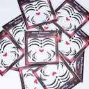 3 x Tiger Face Sticker Set, Black Stripes with Pink Nose Design,Halloween Headpiece Stick On (Black White Pink)