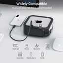 Mac mini M4 / M4 Pro Docking Station, 5 in 1 Mac mini M4 Dock with Silicone Protective Case, 3X USB-A 3.0 (5Gbps) Ports, SD/TF Card Reader - Black