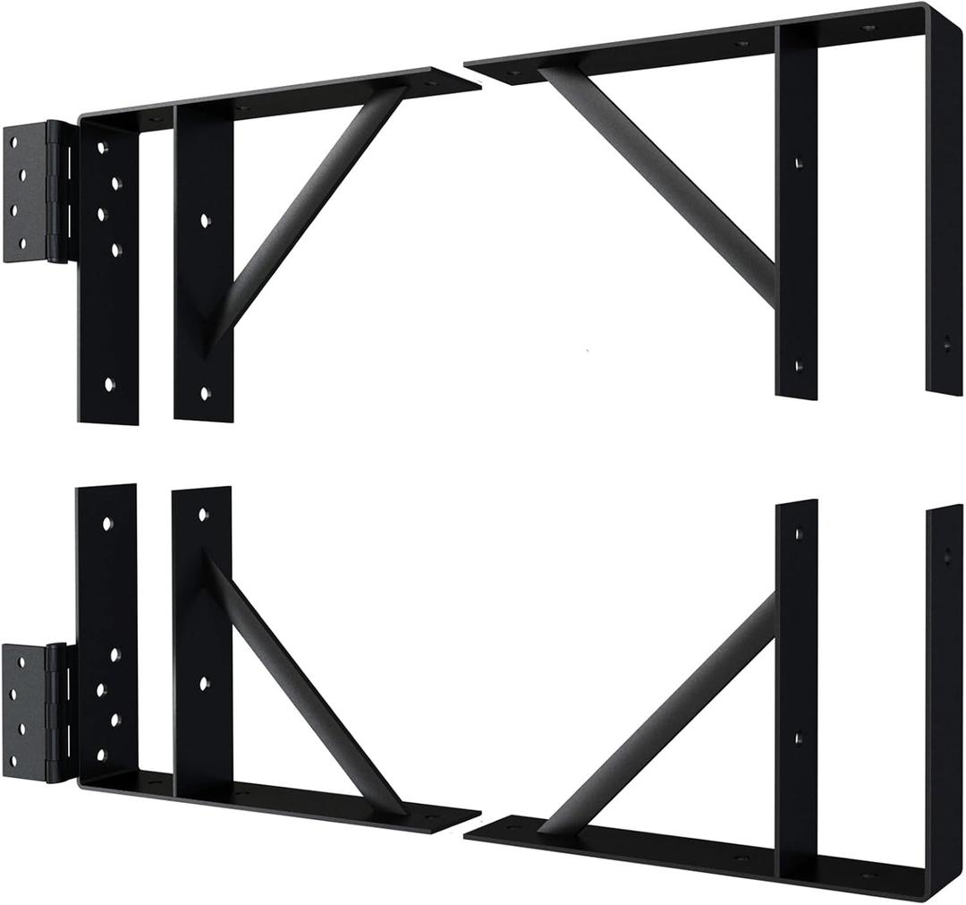 JUBEST Heavy Duty Gate Corner Brace Bracket, Anti Sag Gate Kit Adjustable Gate Hardware for Wooden Fence, Driveway, Corral Gates, Wood Windows(Door Not Include)