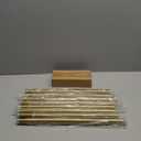 Modern Gold Curtain Rods for Windows 72 to 144 Inches Adjustable Length Heavy Duty 1" Diameter Brass Window Curtain Rod with Solid Metal Finials for Outdoor Farmhouse Bedroom Kitchen Living Room