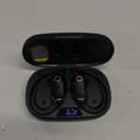 GNMN Active Noise Cancelling Ear Buds Wireless Earbuds 96hrs Playback Bluetooth Headphones Dual Battery Display Stereo Bass Earphones with Earhooks Microphone IPX7 Waterproof for Sports/Runing/Workout (Black)