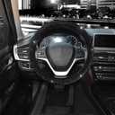 Valleycomfy Steering Wheel Cover for Women Men Bling Bling Crystal Diamond Sparkling Car SUV Wheel Protector Universal Fit 15 Inch (Black with Black Diamond, Standard Size(14" 1/2-15" 1/4))