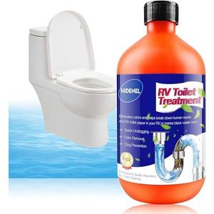HIDENEL RV Camper Toilet Treatment - Toilet Deodorizer for Black Tank - Stronger RV Toilet Treatment Eliminates Odor & Liquefies Waste. (liquid, 1PCS)