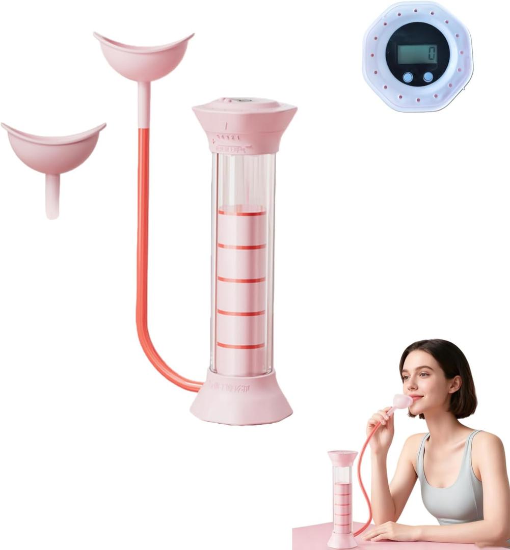 Digital Breathing Dumbbells with Adjustable air holes, Load Bearing Breathing Training Device, Abdominal Breathing Capacity, Slimming Belly, Breathing Resistance Training Dumbbells (Pink)